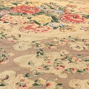 NEW P. Kaufmann Fabric / Floral Pattern On A Linen Blend / So Pretty!